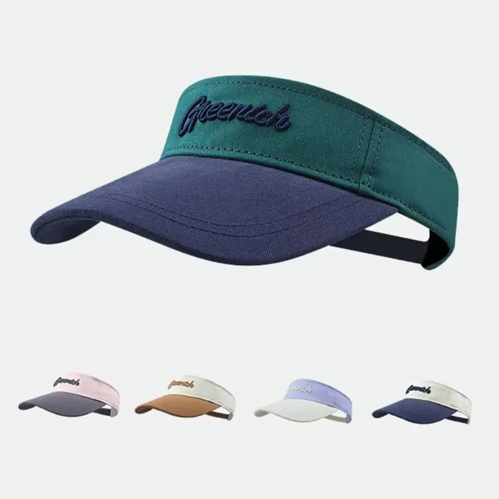 Summer Breathable Sun Hat Anti-UV Empty Top Sports Visor Adjustable Tennis Hat Sports