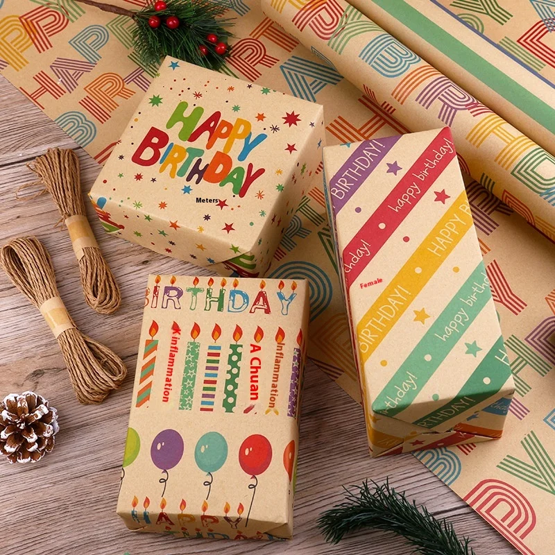 10pcs Vintage Gifts Wrapping Papers Large Size Kraft Papers Gift Wrapping Diy Moving Decorative Brown Packing Paper Material