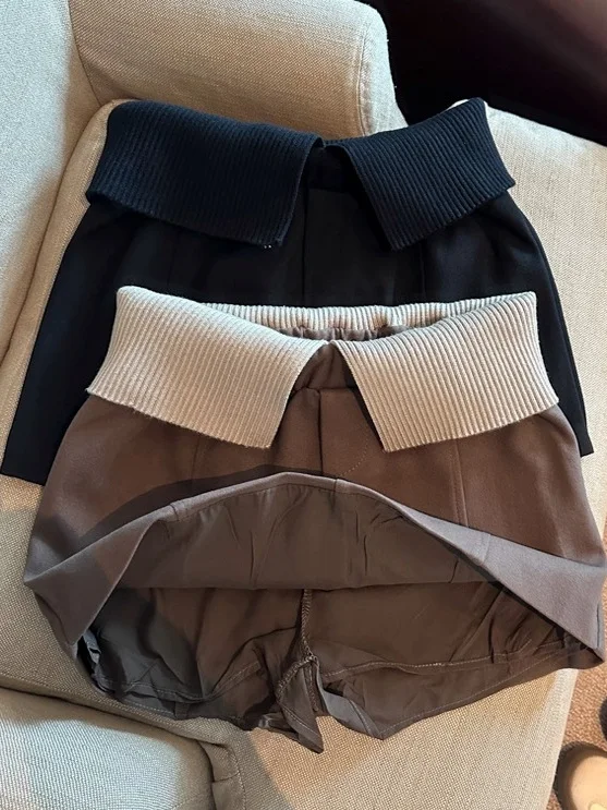 

Faionable Sexy Color Blo High Waist Tweed Skirt for Women Autumn Winter Commute Korean Sle Pear Body pe