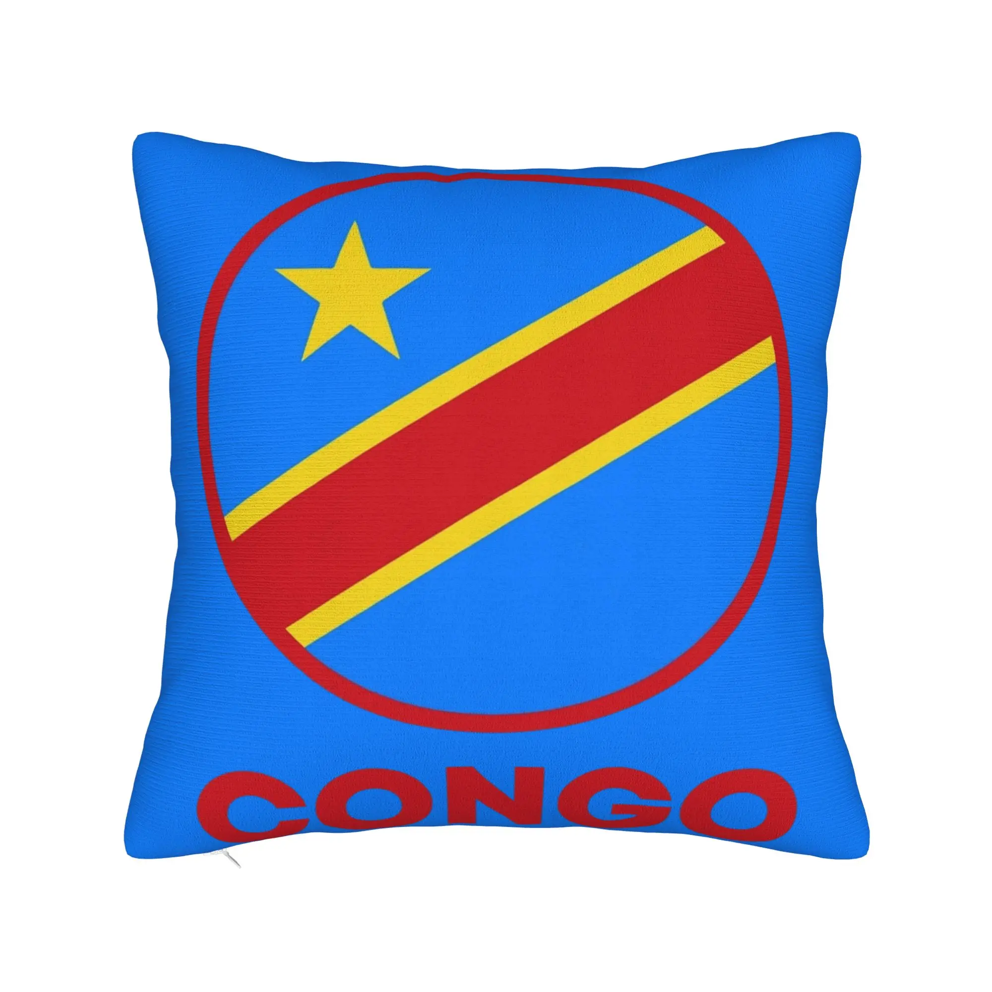 Republic Of Congo Congolese Flag Pillow Covers Accessories Printing Cushion Cover Gift  Throw Pillow Case Cover Home Multi-Size