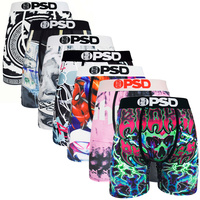 Men's Anti-Chafing Boxer Briefs S-XXL Quick-Dry Underwear, Soft Breathable Elastic Waistband Boxers