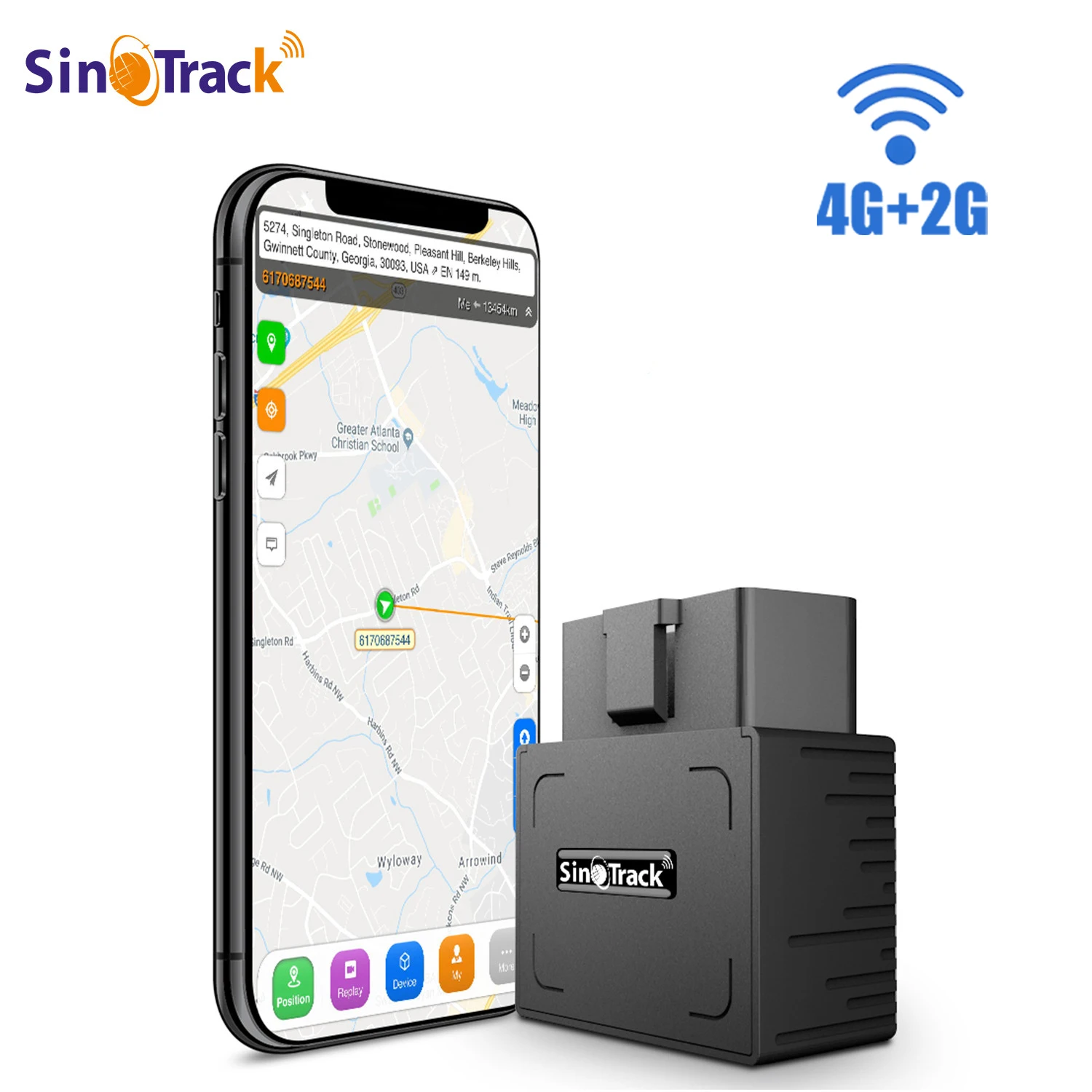 4G Mini OBD II GPS Tracker ST-902L Builtin Battery 16PIN interface device for Car vehicle with online tracking software