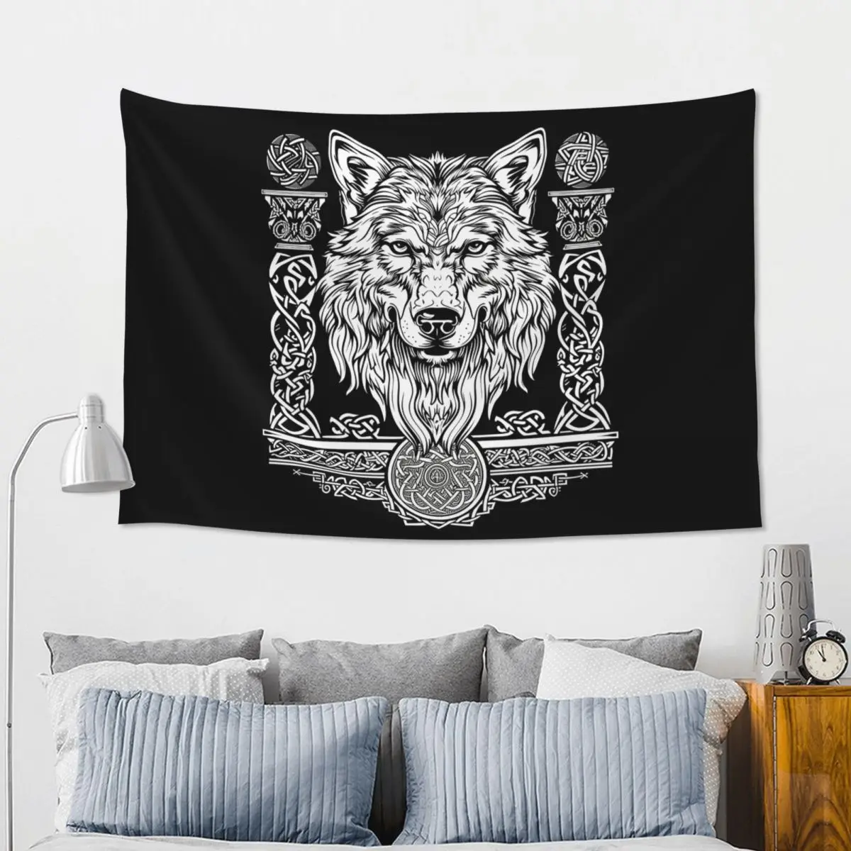 Norse Nordic Viking Celtic Tapestry Funny Wall Hanging Aesthetic Home Decoration Tapestries for Living Room Bedroom Dorm Room