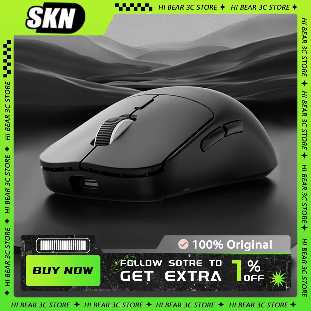 SKN Ying Long Wireless Mouse PAW3950 Sensor Three Mode 8k FPS Gaming Mouse Light Weight 52g Customized Gaming Accessories Gifts