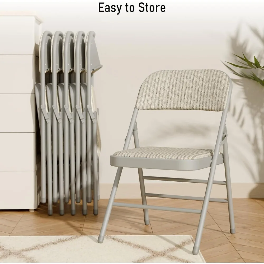 16 Pack Folding Chairs with Fabric Padded Cushion, Fabric Dining Chair Set Portable Indoor Outdoor Stackable Folding Chair