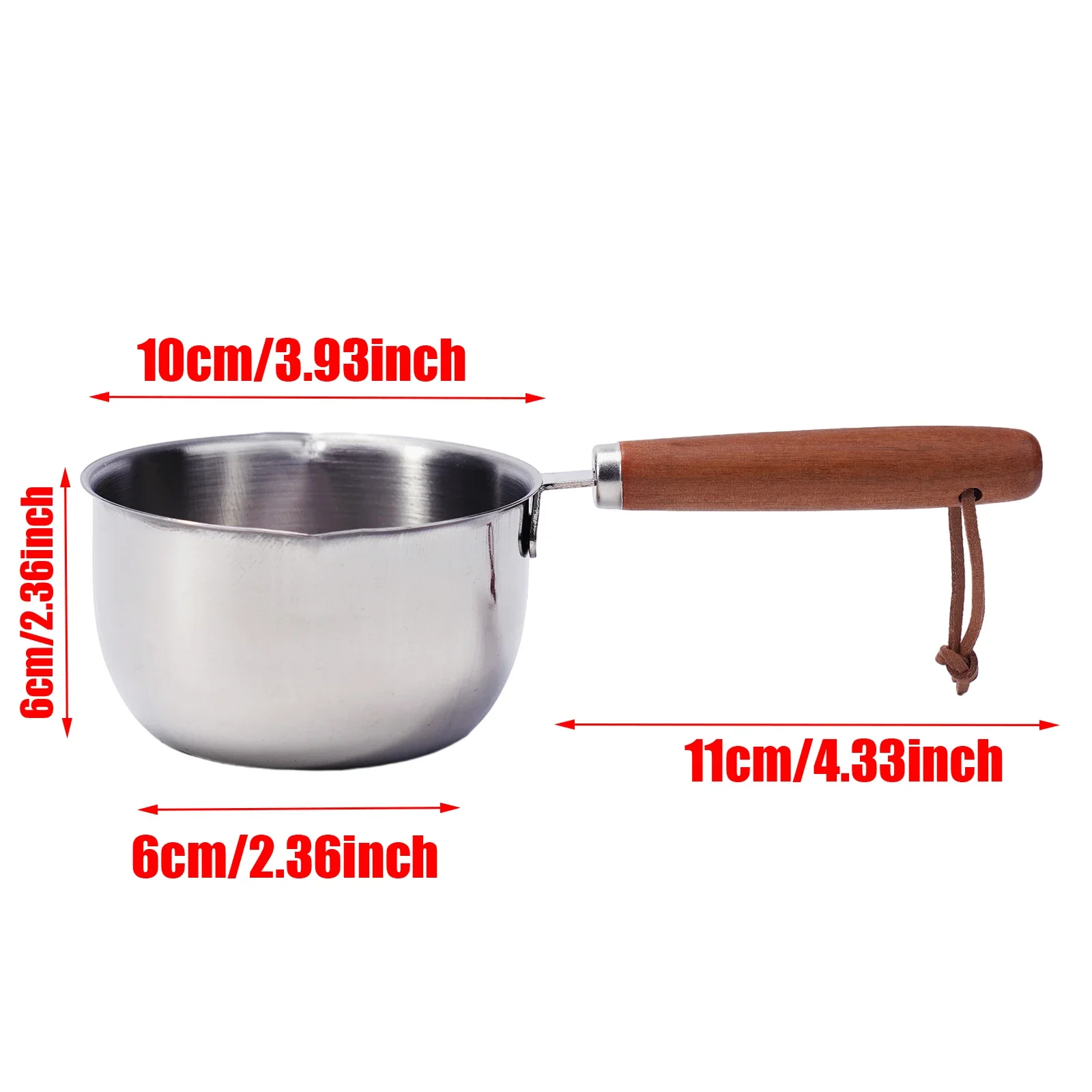 Stainless Steel Melting Pot Suitable for Induction Gas or Electric Stoves Convenient Hanging Design for Storage