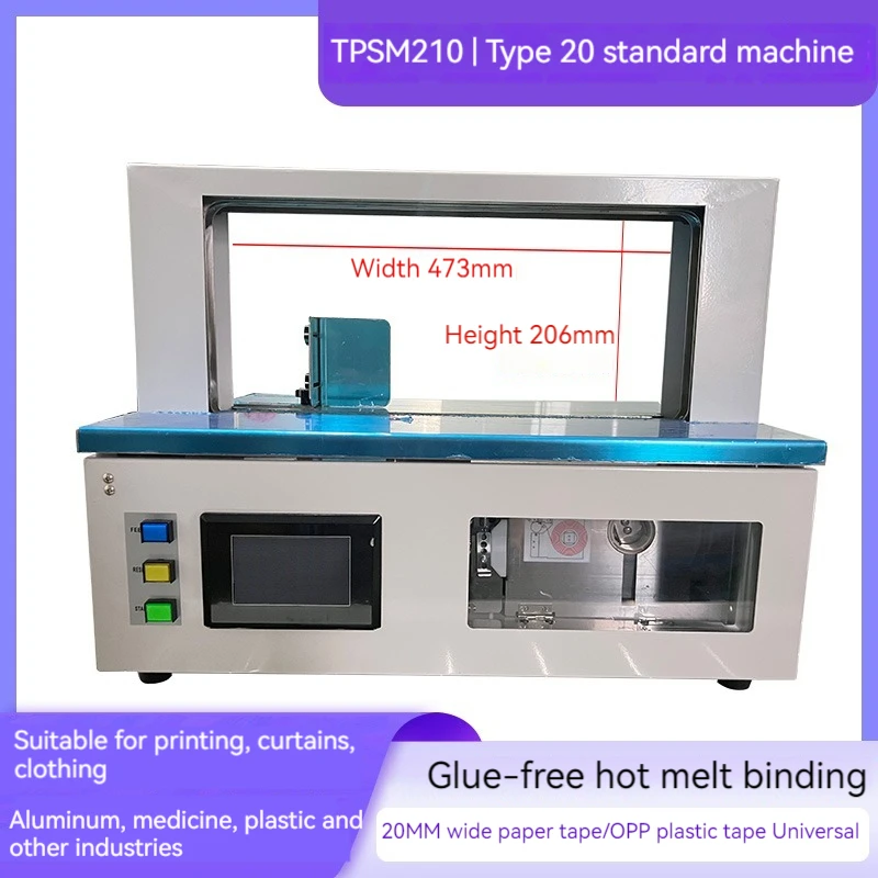 Opp Tape Strapping Machine Vegetable Food Curtain Paper Box Book Tying Small Factory Baler
