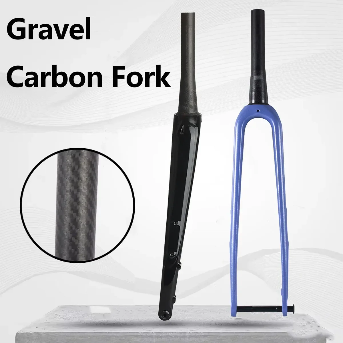 BOLANY 700C rigid fork Full carbon fiber Gravel Road Bike Fork internal cabling Hidden Routing Disc Brake Front Fork