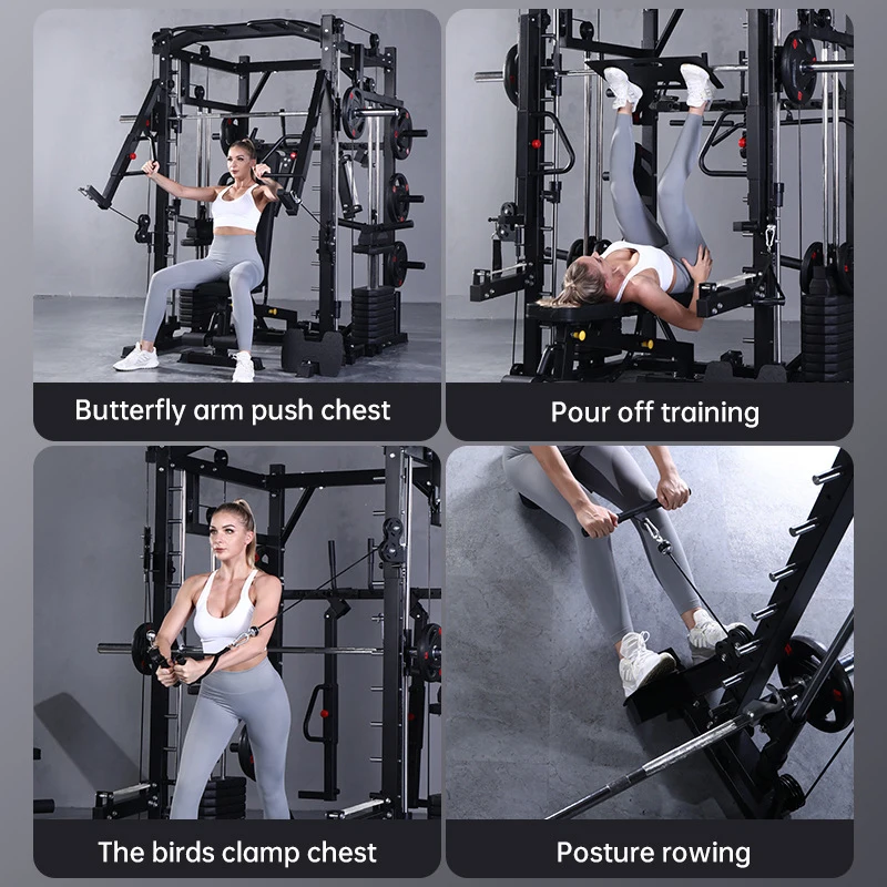 EXUAN Newest USA Best Seller Bird Press Fitness Device Smith Rack Comprehensive Training Equipment