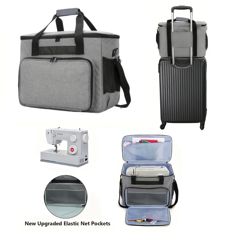 

Universal Sewing Machine Carrying Case - Multi-Pocket Storage Bag with Adjustable Strap