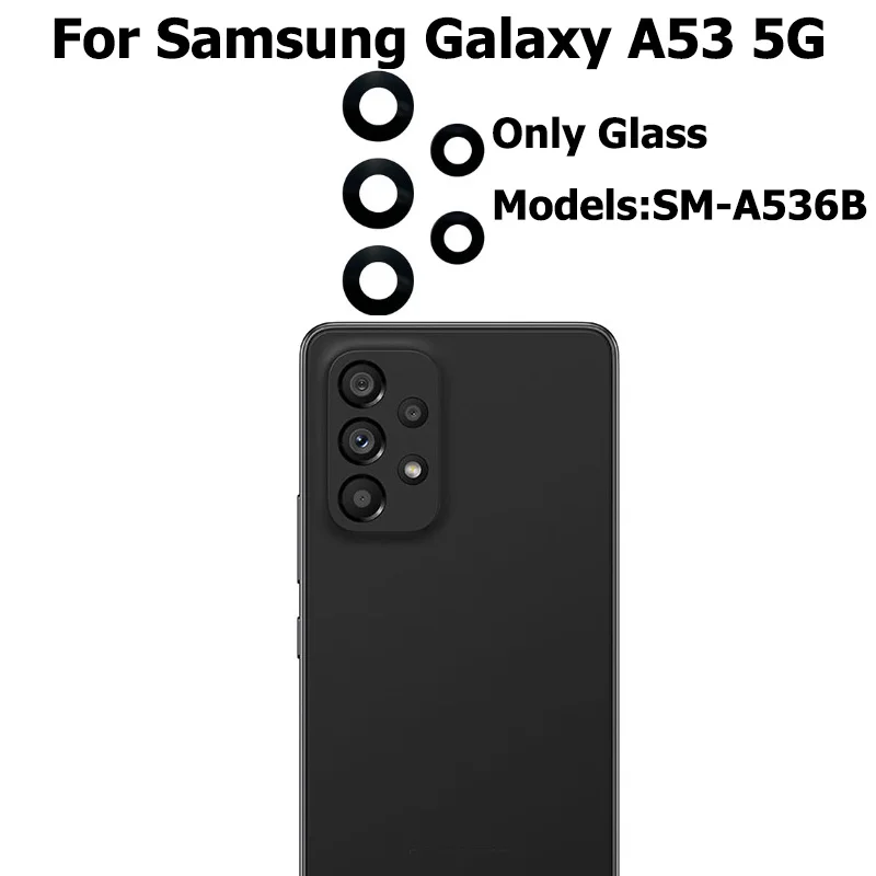 Rear Camera Glass For Samsung Galaxy A53 5G Back Camera Glass Lens With Glue Adhesive Sticker Repair Parts