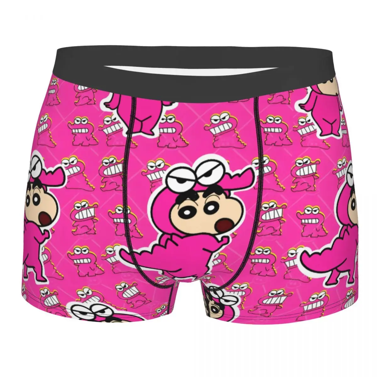 Ropa interior personalizada C-Crayones Shin-chanes para hombre, calzoncillos Boxer de Manga transpirables, pantalones cortos, bragas, calzoncillos suaves para hombre