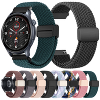 Braided Magnetic Band 22mm for Zeblaze Vibe 7 Pro Elastic Nylon Strap Stratos 2Lite 3/Btalk3/GTS/GTR 3/Ares 3 Pro/Beyond 3 Strap