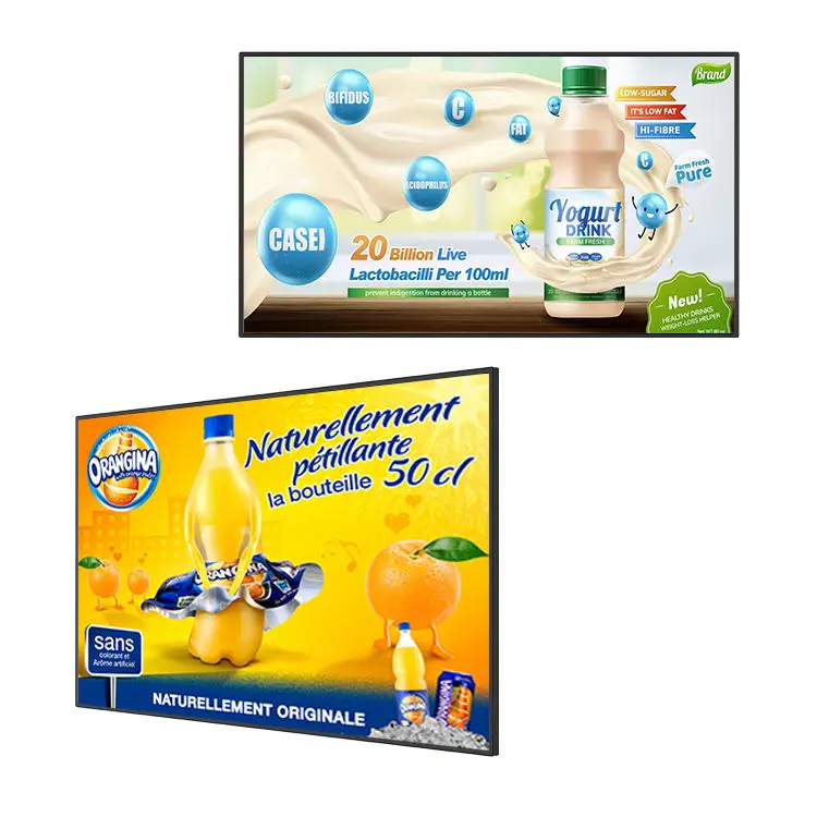 

86-дюймовый инфракрасный сенсорный Android-дисплей для цифровых меню, рекламный световой короб прямоугольной формы, 1920x1080