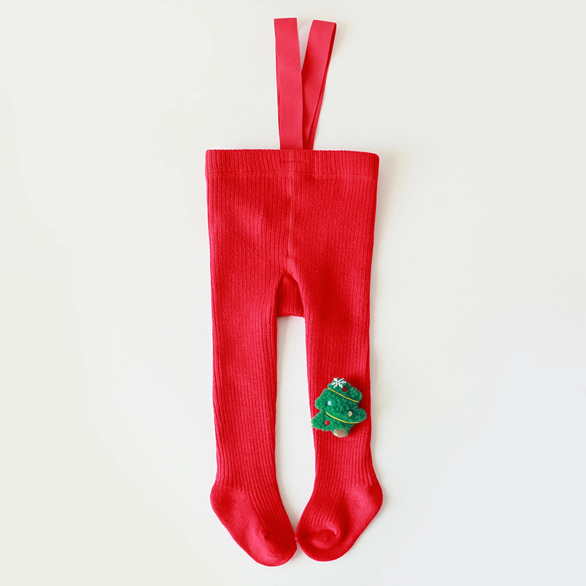 طفل الفتيات الشتاء عطلة متماسكة طماق دافئ دافئ بسط السراويل احتفالي عيد الميلاد مرونة الخصر الجوارب طماق #5