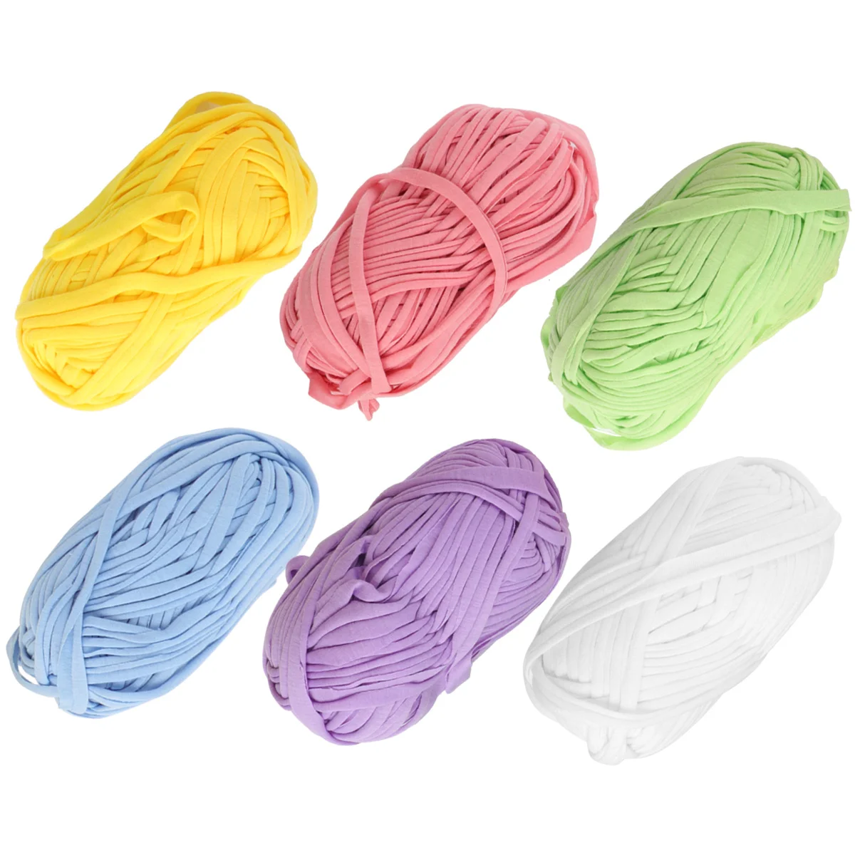 

6Pcs Knitting Yarn White Pink Yellow Purple Green Blue Soft Warm for Hand Knitting Scarfs Hats Blankets Woolen Yarn