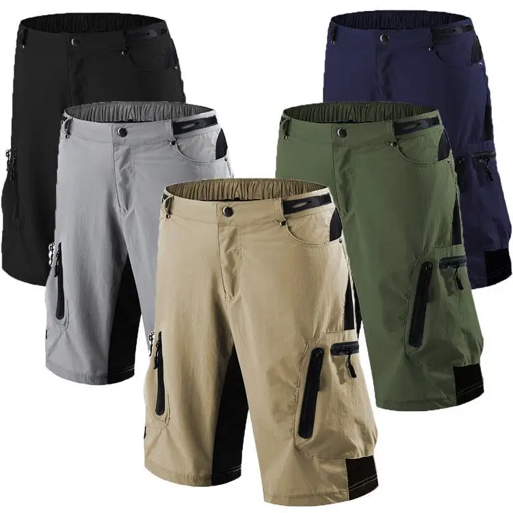 

Breathable Outdoor Cycling Sports Mountain Bike orts Straight Leg Zipper Decorated mid Waist Spor Sle Neutral Pure Color