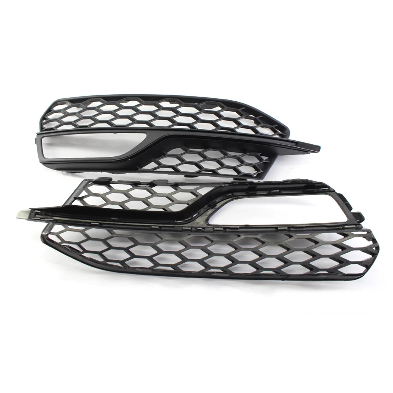 

One Pair Replacement For 14-16 Bumper Honeycomb Fog Light Black Grille Replacement For S-Line 14-16