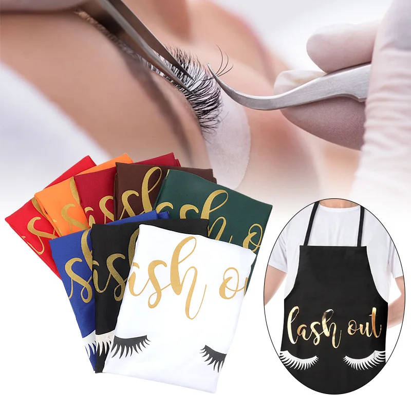 Wholesale eyelash grafting special apron beautiful eyelash nail art apron men's and women's universal cotton and linen fabric