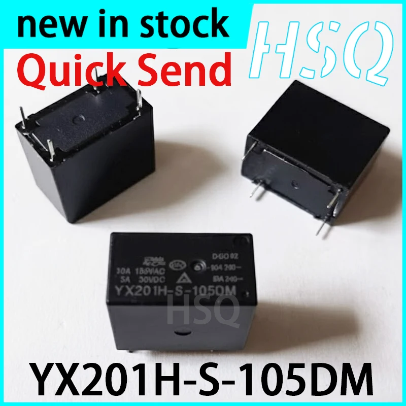 2PCS New YX201H-S-105DM 5VDC 4-pin 10A Relay