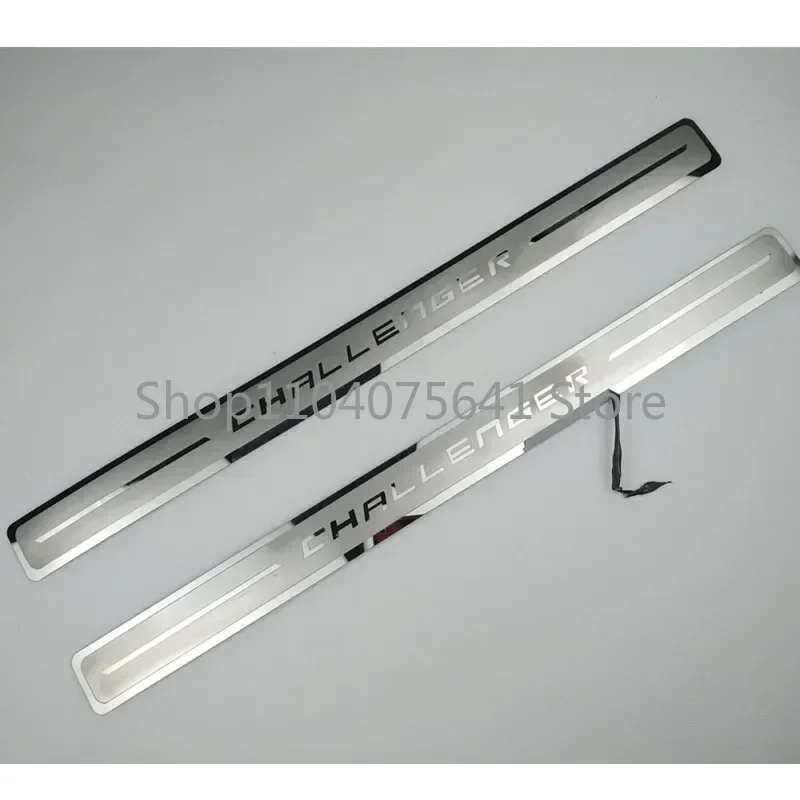 For DODGE CHALLENGER 2009-2024 Door Sill Scuff Plate Cover Trim Stainless Steel Threshold Pedal Styling Protect Car Accessories