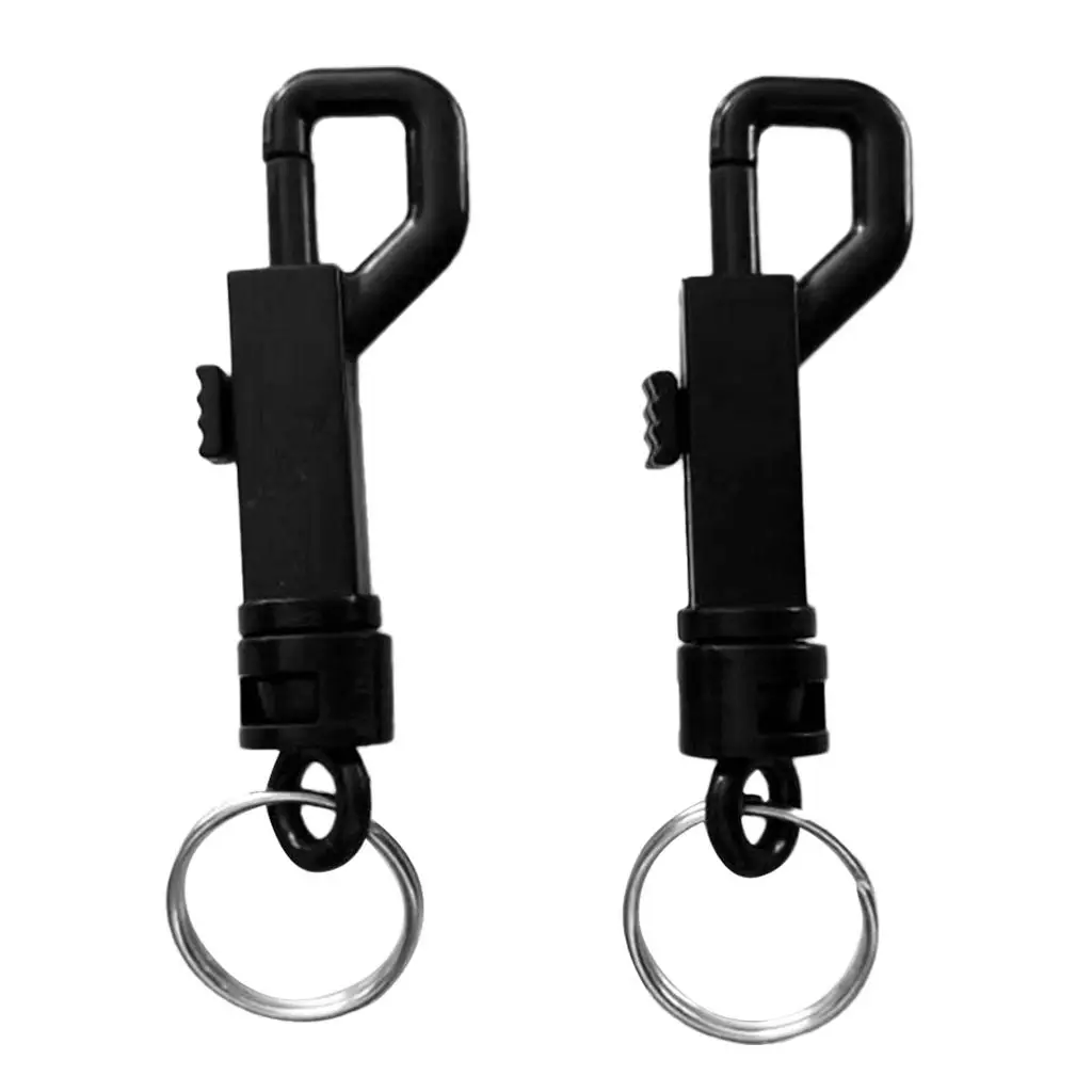 2 pieces carabiner key rings, plastic snap hooks for camping,