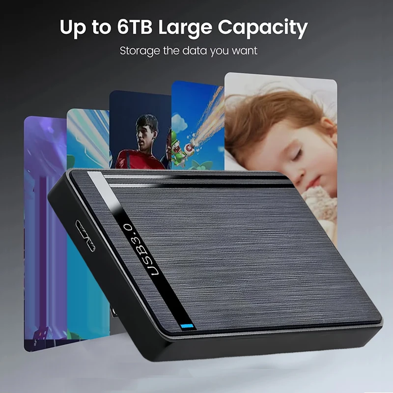 Obudowa na dysk twardy 2.5'' SATA do USB3.0, zewnętrzna obudowa dysku twardego, prędkość 5 Gbps / 6 Gbps, obudowa typu C, adapter do dysku twardego, akcesoria komputerowe — zdjęcie produktu 3