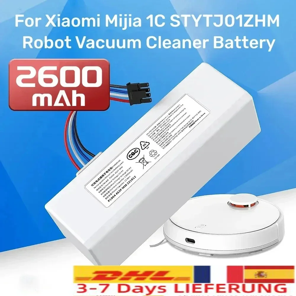 Original 14.4V 12800mAh P1904-4S2P-MM Li ion Battery For Xiaomi Mijia 1C STYTJ01ZHM Robot Vacuum Mop Cleaner Accessories Parts