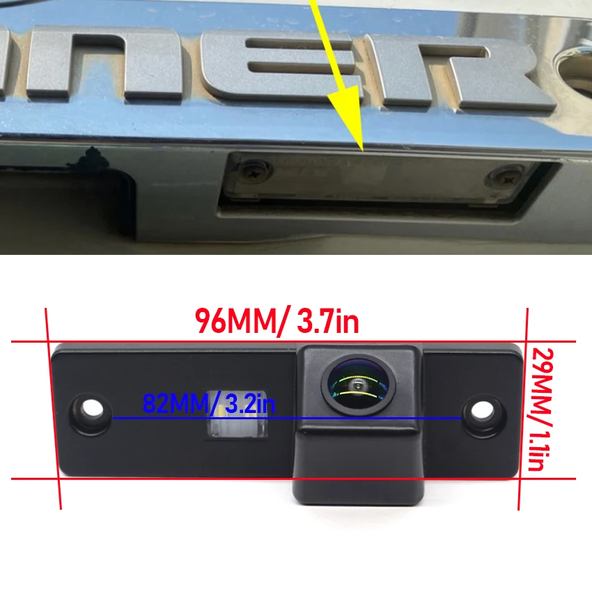 HD Night Vision Backup Rear View Camera For Toyota Fortuner 2010 2011 2012 2013 2014 CCD License Plate Camera Fisheye Lens