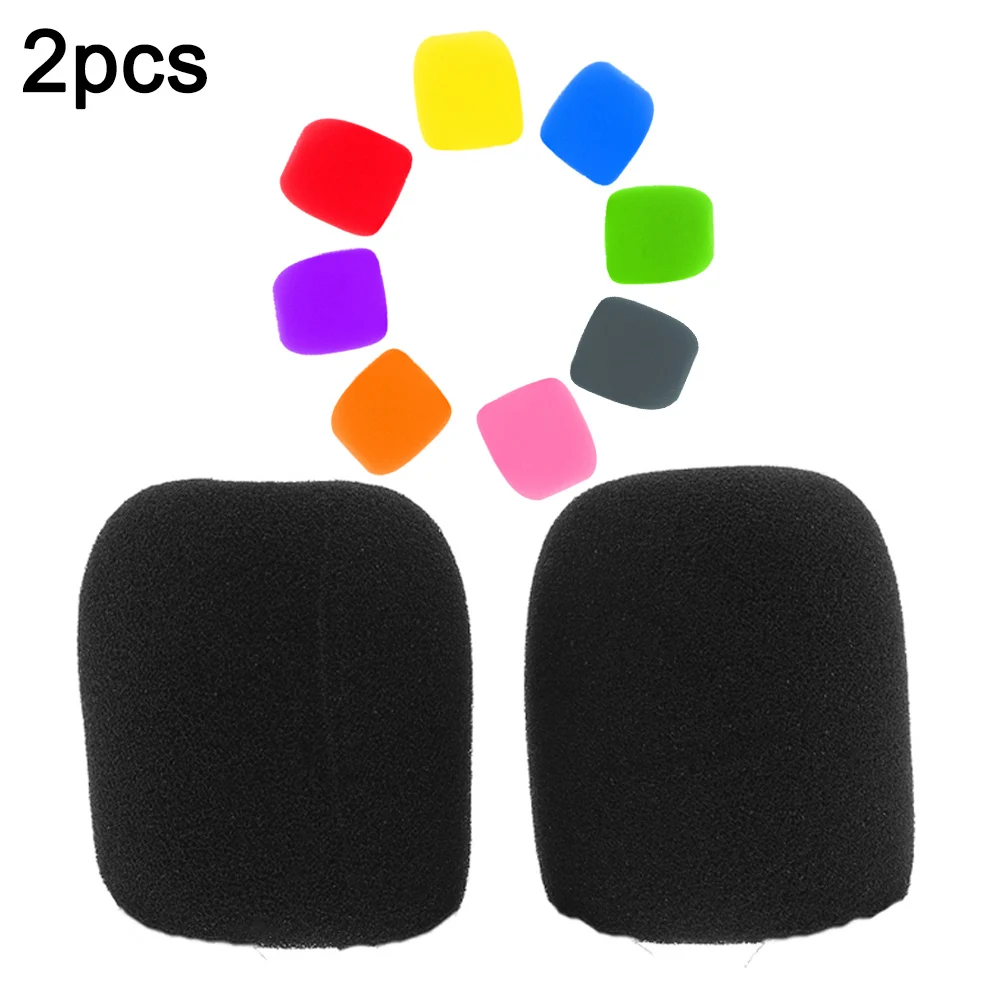 

2pcs Colorful Thickened Microphone Windshield Recorder Sponge Ball Microphone Accessories Foam Cover Handheld Microphone Cover