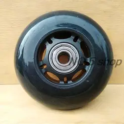 1Pc 75mm Black Shopping Cart Bearing Wheel Mute Wheel ID 6 8 10mm