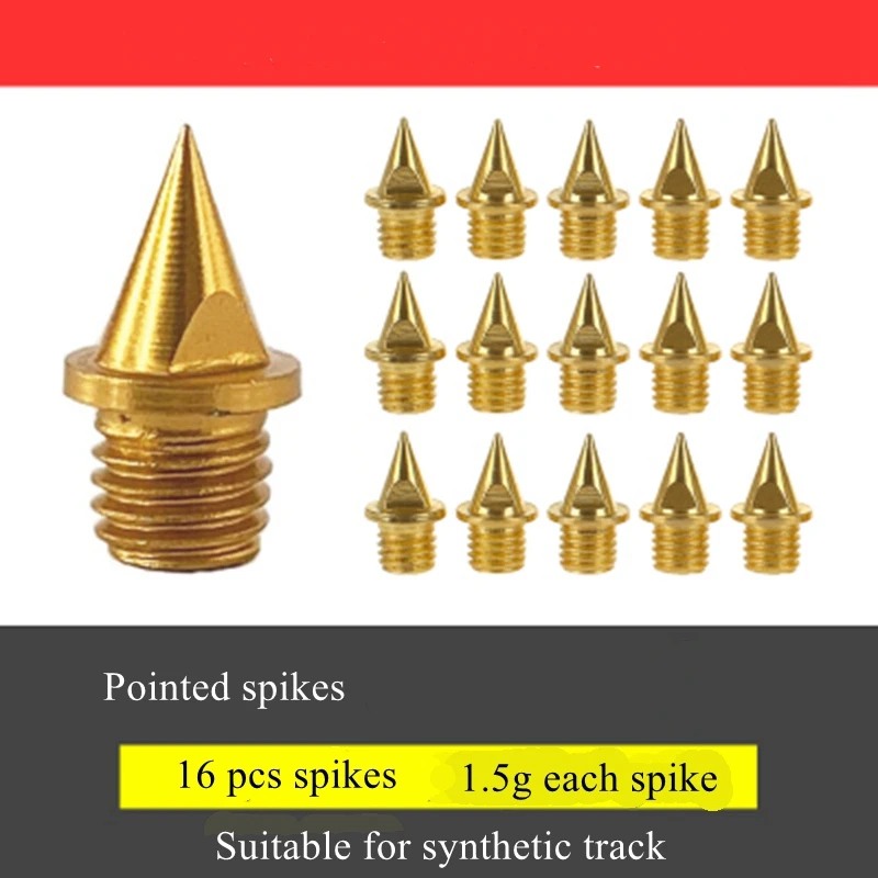 

Gold Metal Replacement Spikes Cleat for Sport Track Field Running Shoes