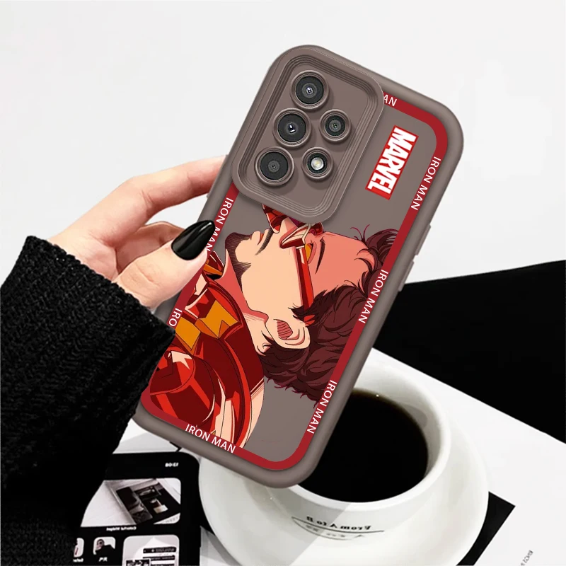 غطاء فاخر للرجل الحديدي المنتقمون لسامسونج ، غطاء سلم العين ، A73 ، A71 ، A54 ، A53 ، A52 ، A51 ، A33 ، A32 ، A21S ، A14 ، A13 ، A12 ، A03 ، A04 ، a05 5G