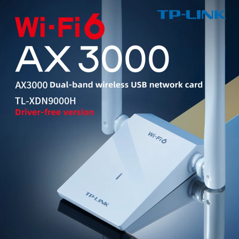 TP-LINK AX3000 Wireless Network Card WiFi6 Gigabit 2.5G&5G Dual-band,USB 3.0 Port Portable Wi-Fi, Wifi Card XDN9000H