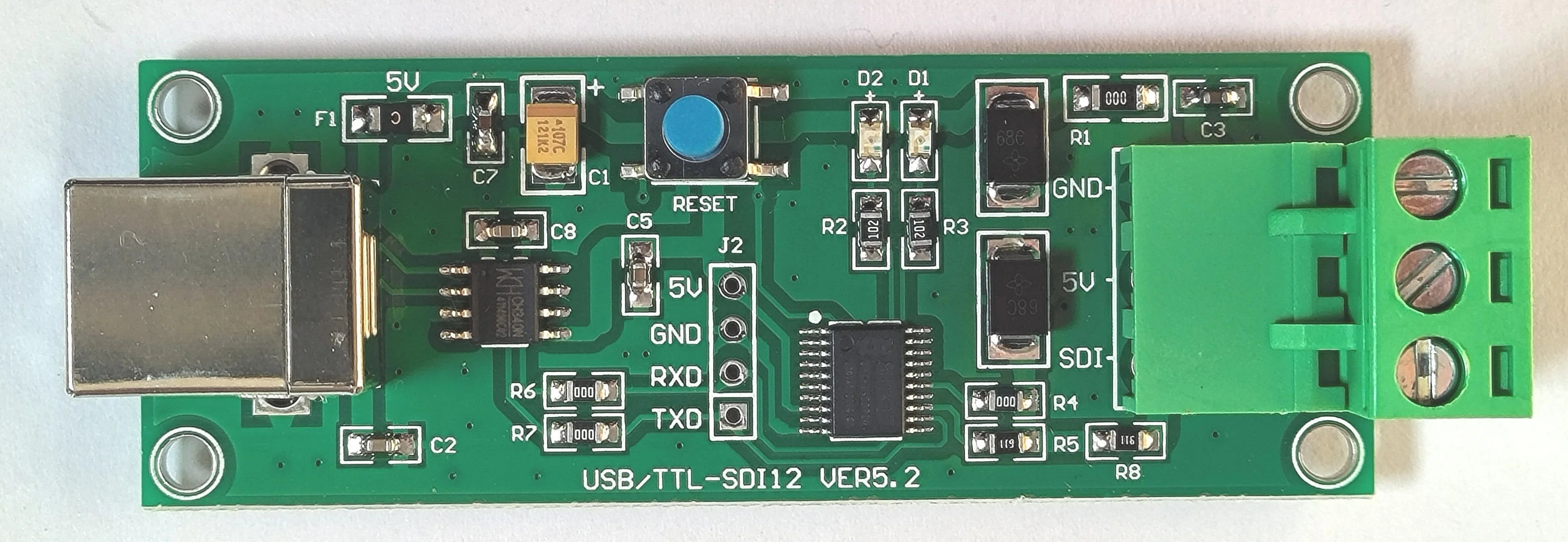 

USB/TTL to SDI-12 Protocol Capturer Debugger SDI-12 Sensor Converter