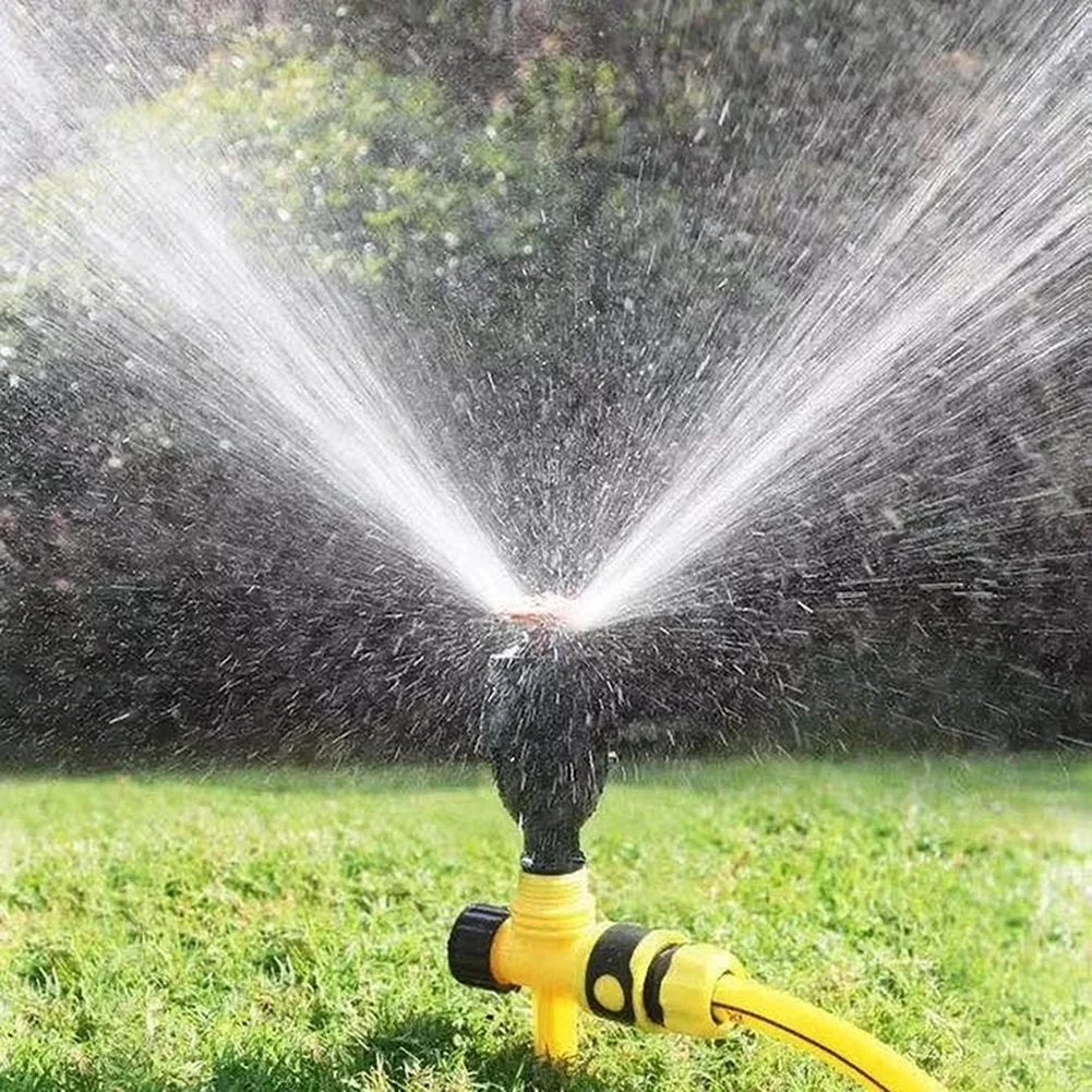 2 Pcs Garden Rotary Sprinkler 360 Degree Rotating Irrigation Nozzle with 1/2 Inch Male Thread Flow Rate 550 L H