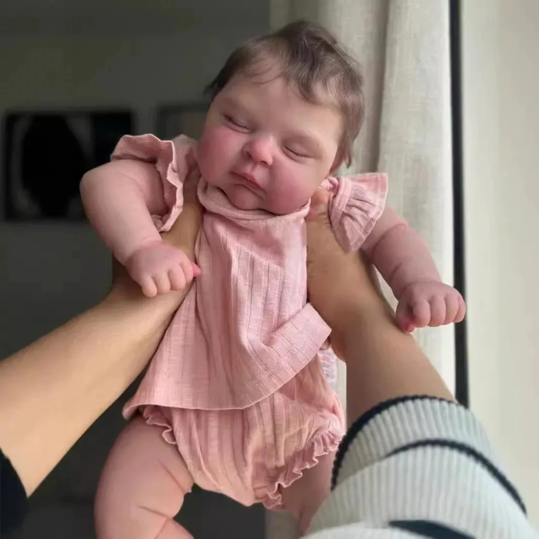 19 Zoll Neugeborene Babypuppe Jocy Ward Reborn Babygröße Echtes Bild Handgefertigt 3D-Haut Eingefestigtes Haar Sichtbare Adern