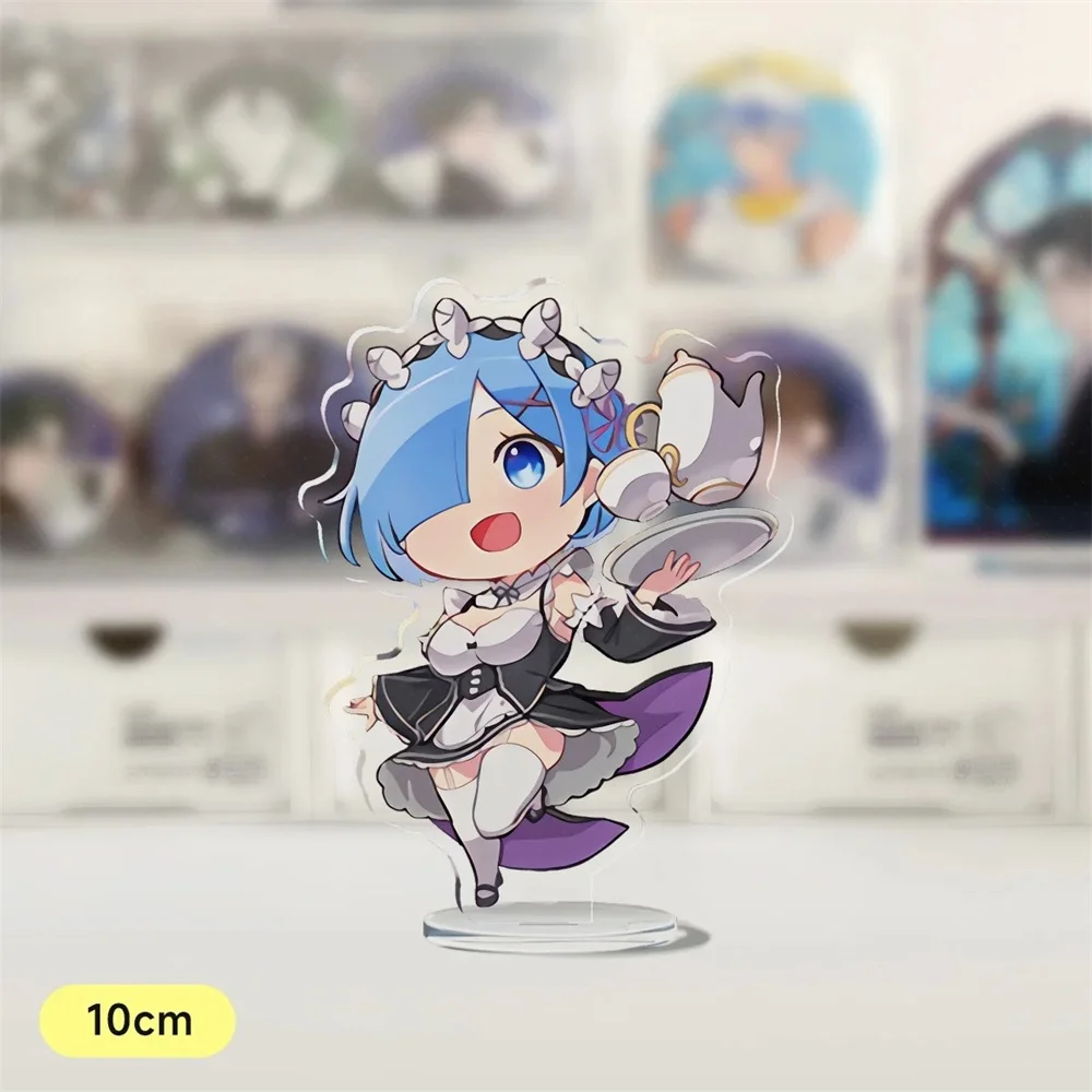 Charm Anime Re:ZERO -Starting Life in Another World Acrylic 10CM Stand Model Cosplay Characters Ornament Accessories Good Gifts