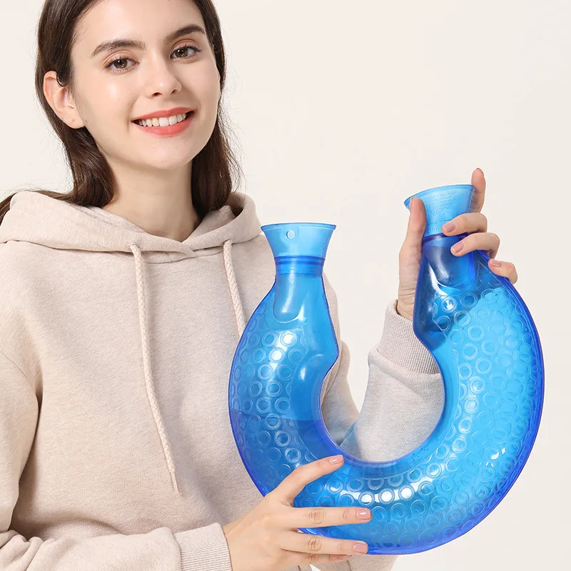 U-shaped Transparent Hot Water Bottle Filled with Cervical Vertebra Hot Compress Neck Neck Warm Water Bottle Warms Neck