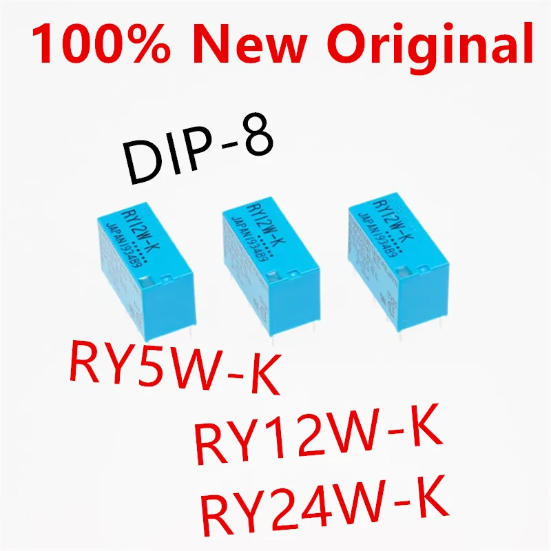10 Stück RY5W-K, RY12W-K, RY24W-K DIP-8 1A Brandneues Signalrelais RY-5W-K, RY-12W-K, RY-24W-K