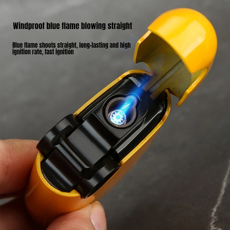 HONEST Mini Blue Flame Windproof Jet Lighter, Personalized Candy Color Cigarette Lighter, Gift for Boyfriend Girlfriend Birthday view 5
