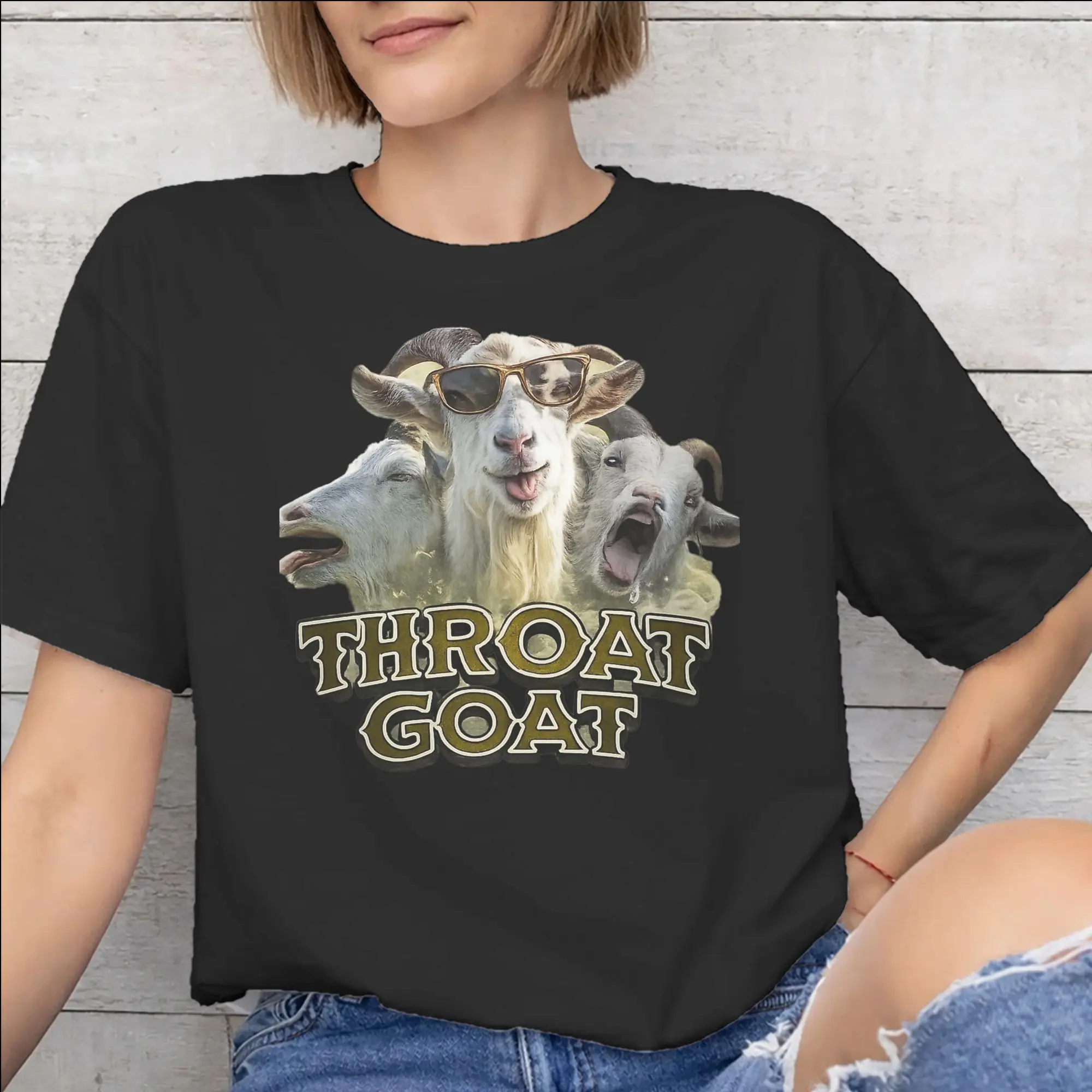 Throat Goat Funny Adult Humor  Tee Shirt for Men Women Gift Idea T Shirts  Cotton Clothes