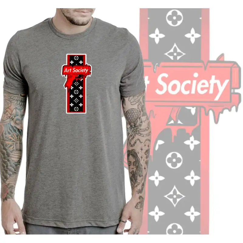 

NEW Art Society SUPER DRIPPY GREY T Shirt SMALL 3XLARGE LIMITED EDITION