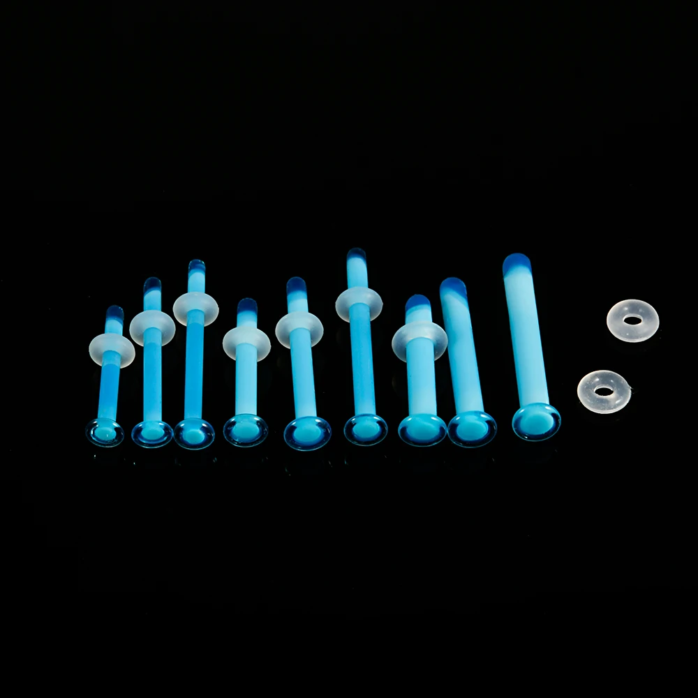Transparent Colorful Glass Nose Studs, Allergy Preventing