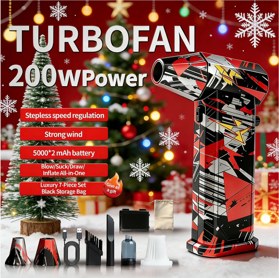 

X9 Turbo Fan Jet 300000RPM Turbo Jet Blower Бесщеточный пылесос Вентилятор для ПК/клавиатуры/дома/автомобиля Очистка воздуходувка