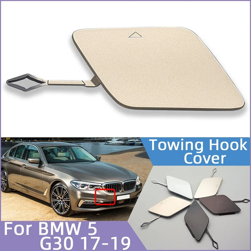 

Car Front Bumper Towing Hook Eye Cover Lid For Bmw 5 2017 2018 2019 G30 G31 518 520 525 530 535 540#51117427448 Hauling Cap Trim