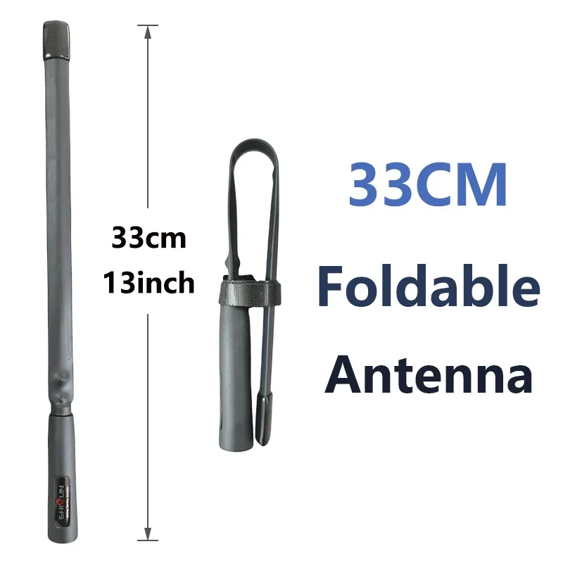 Walkie Talkie SMA-M Antenna Tactical Male Foldable Antenna VHF UHF 33cm/13in For TYT MD390 ICOM Yaesu Vertex VX-7R  PX-2R Radios