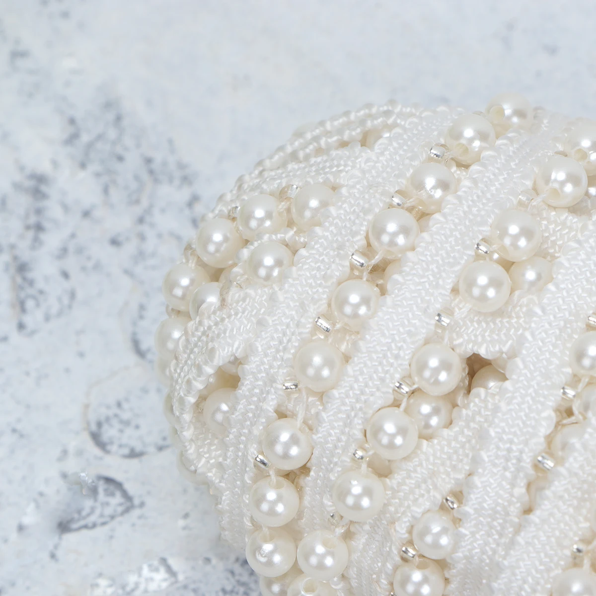 

1 Roll 10 Yards Pearl Lace Ribbon Fabric For Diy Clothing Accessories Sewing Decorations White Elegant Trim Elastic Band
