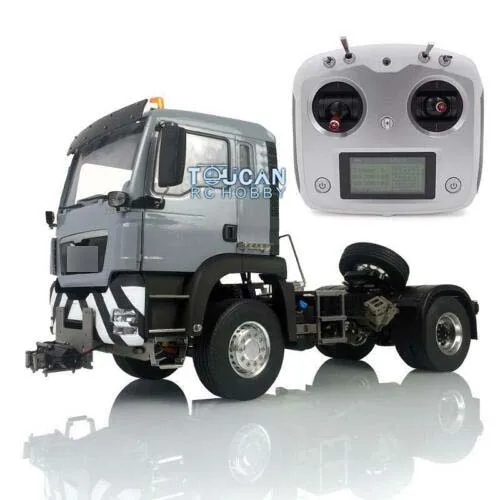 LESU RC Tractor Truck 1/14 DIY Cabin TGS 4X2 Metal Chassis Hook Light Winch Fixed Mount Radio Motor Radio Control Toys Thzh1034