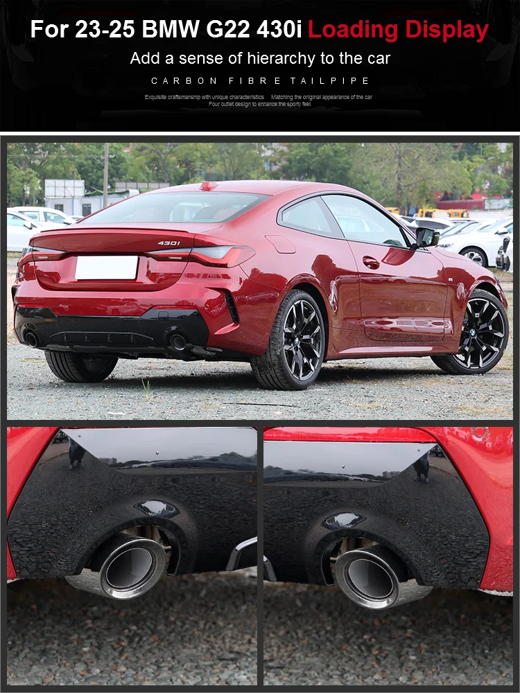 Passend für BMW 3er G20 G21 320i 330i 330e 318d 320d 330d 2019-2026 Auspuffblende Endrohrblende Schalldämpfer Auspuffendstück Autozubehör – Detail 6